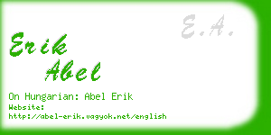 erik abel business card